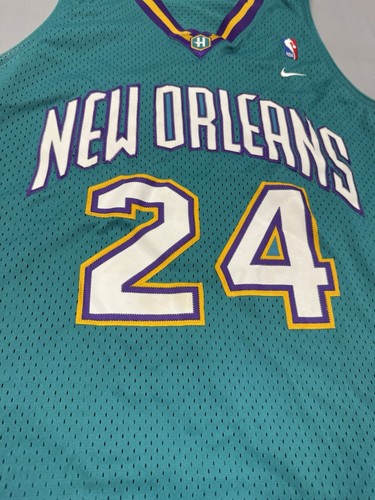 Maglia Nike NBA New Orleans Hornets #24 Jamal Mashburn taglia XL + 2 swingman TEAL - Foto 4 di 13