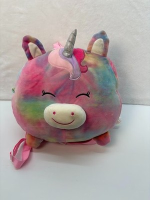 Smoochy Pals Pastel Tie Dye Unicorn Girl's Backpack Plush