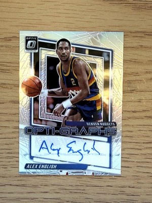2023-24 Donruss Optic Alex English Opti Graphs Holo Auto #OG-ENG Nuggets