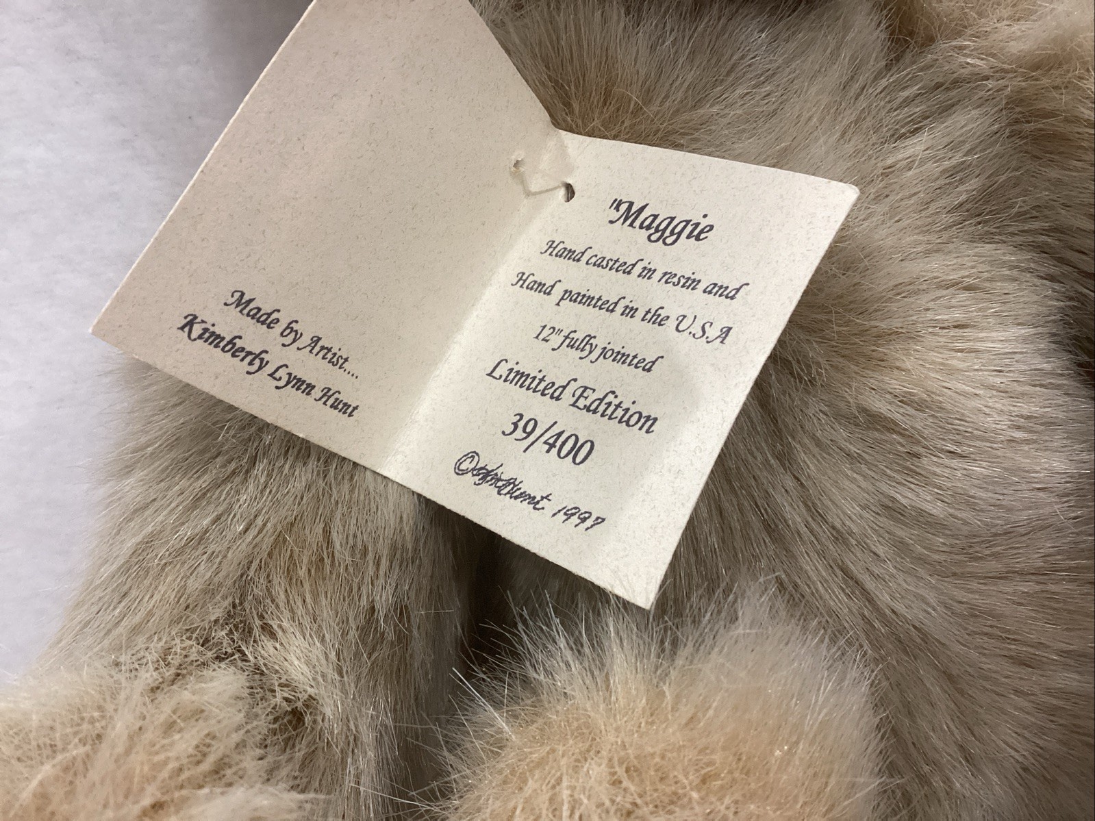 Kimbearly’s Originals “ Maggie” 12 Fully Jointed Bear Artist Kimberly Hunt