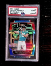 TREVOR LAWRENCE 2021 SELECT DIE CUT RED BLUE PRIZM RC #43 PSA 10 GEM mint rookie