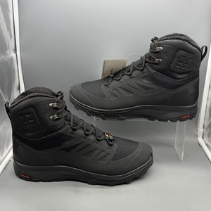 Salomon OUTblast TS CSWP Mens Size 13 Snow Boots Black 409223 Insulated 200 Gram Salomon OUTblast TS CSWP Snow Boots Mens US 10/ EU 44 Black  main image 4