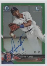 2018 Bowman Chrome Prospect Green Refractor 5/99 Antoni Flores Auto 01nw