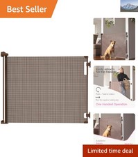 Custom Fit Retractable Mesh Baby Gate 33" Tall x 71" Wide for Indoor/Outdoor