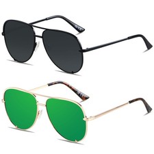 Oversized Aviator Sunglasses for Women Men Big Large UV Protection Fashion Sun