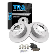 Trq Rear Brake Pad And Rotor Set Ceramic Coated Rotors Compatible 2016 Kia