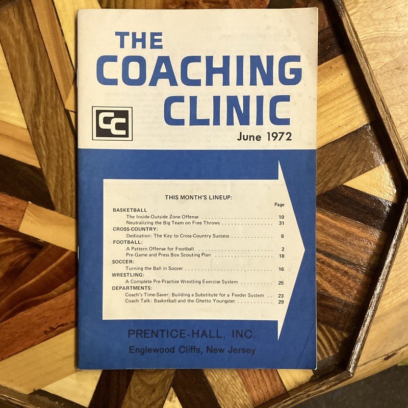 Prentice-Hall The Coaching Clinic Basketball Coaching Program June 1972 Vintage