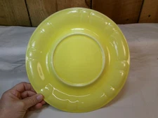 Vintage 1961 N S Gustin Los Angeles Pottery Yellow Serving Platter Underplate