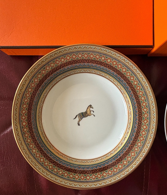 Set of 2 Hermes Cheval d'Orient Large Rimmed Soup Bowls | eBay