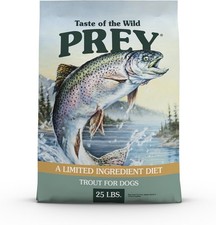 Taste Of The Wild Grain Free Prey Limited Ingredient Trout Dry Dog Food 25 lbs