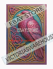 1000 piece jigsaw puzzle Red Bird Knotwork stained glass