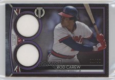2020 Topps Tribute Single Player Dual Relics Purple 20/50 Rod Carew HOF 2d0