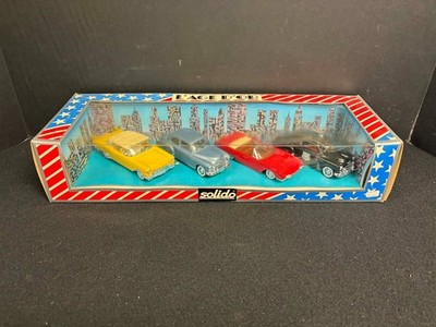 VINTAGE SOLIDO 1:43 SCALE DIE CAST 4 PACK MODEL CAR SET L'AGE D'OR NIB