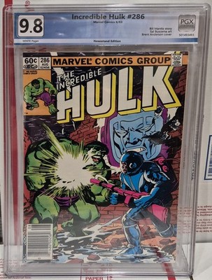 INCREDIBLE HULK 286 NOT CGC PGX GRADED 9.8 WHITE PAGES MARVEL 1983 D