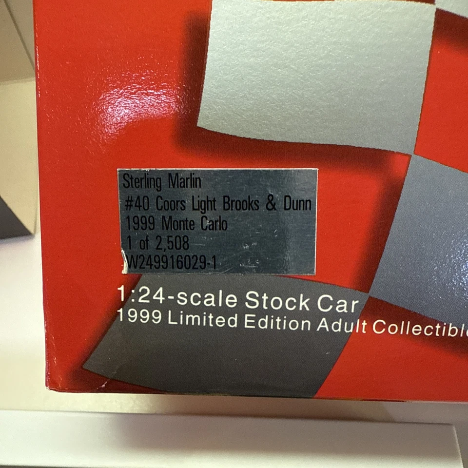 Sterling Marlin Coors Light/Brooks & Dunn 1999 escala 1/24 raro Foto 4 de 4
