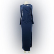 Ralph Lauren Evening slate blue long sleeve gala dress size 4