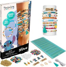 Fashion Angels Disney Stitch DIY Bracelet Making Kit, Includes 1,000 Shell B