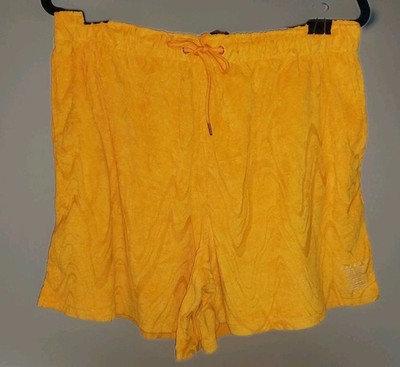   Savage X Fenty Ripple Effect Terry Sleep Shorts   Orange   Men s Medium