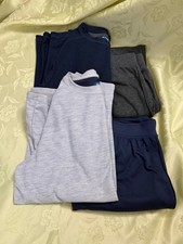 Tommy Bahama Mens Pajama Set Lot 2 M Medium Long Sleeve Shirt Pants Waffle EUC