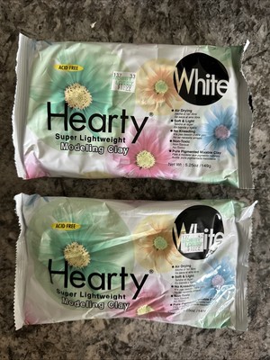 Lot Of 2 Activa Hearty Super Lightweight Air-Dry Modelling Clay 5.25oz White