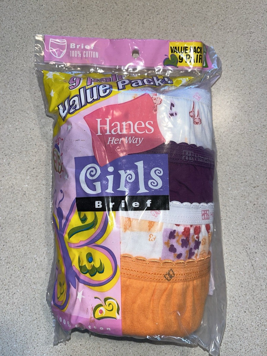 Vintage Hanes Her Way Little Girls Briefs Underwear Panties Sz 8
