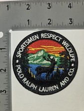 POLO RALPH LAUREN PATCHES PRE-OWNED 3" SPORTSMEN RESPECT WILDLIFE PATCH