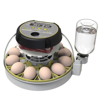 Compact 12 Egg Incubator with Built-in Candler & Easy Water Filling for Chickens