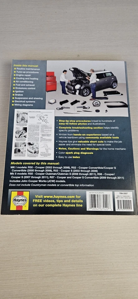 Haynes, manual de reparación, Mini Cooper, Cooper S, Clubman S, 2002-2011 #67020 Foto 2 de 4