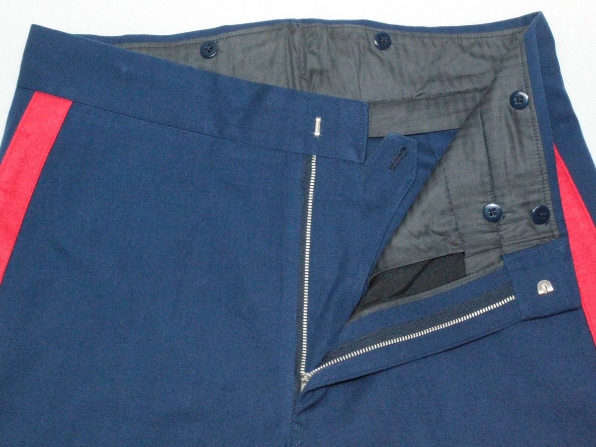 usmc dress blue trousers with blood stripe USMC Marine Corps Men's Dress Blue Trousers with Blood Stripe