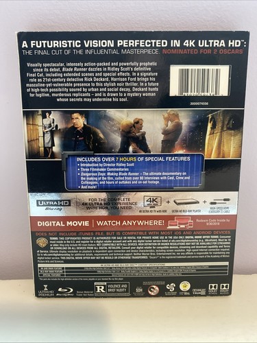 Blade Runner: Final Cut (4K Ultra HD Blu-ray, 1982, Slip Cover) Read Description - Picture 3 of 15