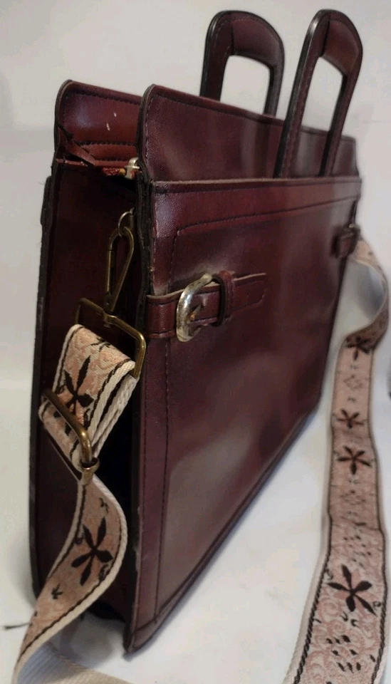 Antiga pasta de couro Heritage Industries opti zíper alça de guitarra removível EUA - Imagem 4 de 4