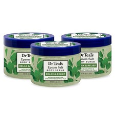 Dr Teal's Pure Epsom Salt Body Scrub, Relax Relief with Eucalyptus Spearmint