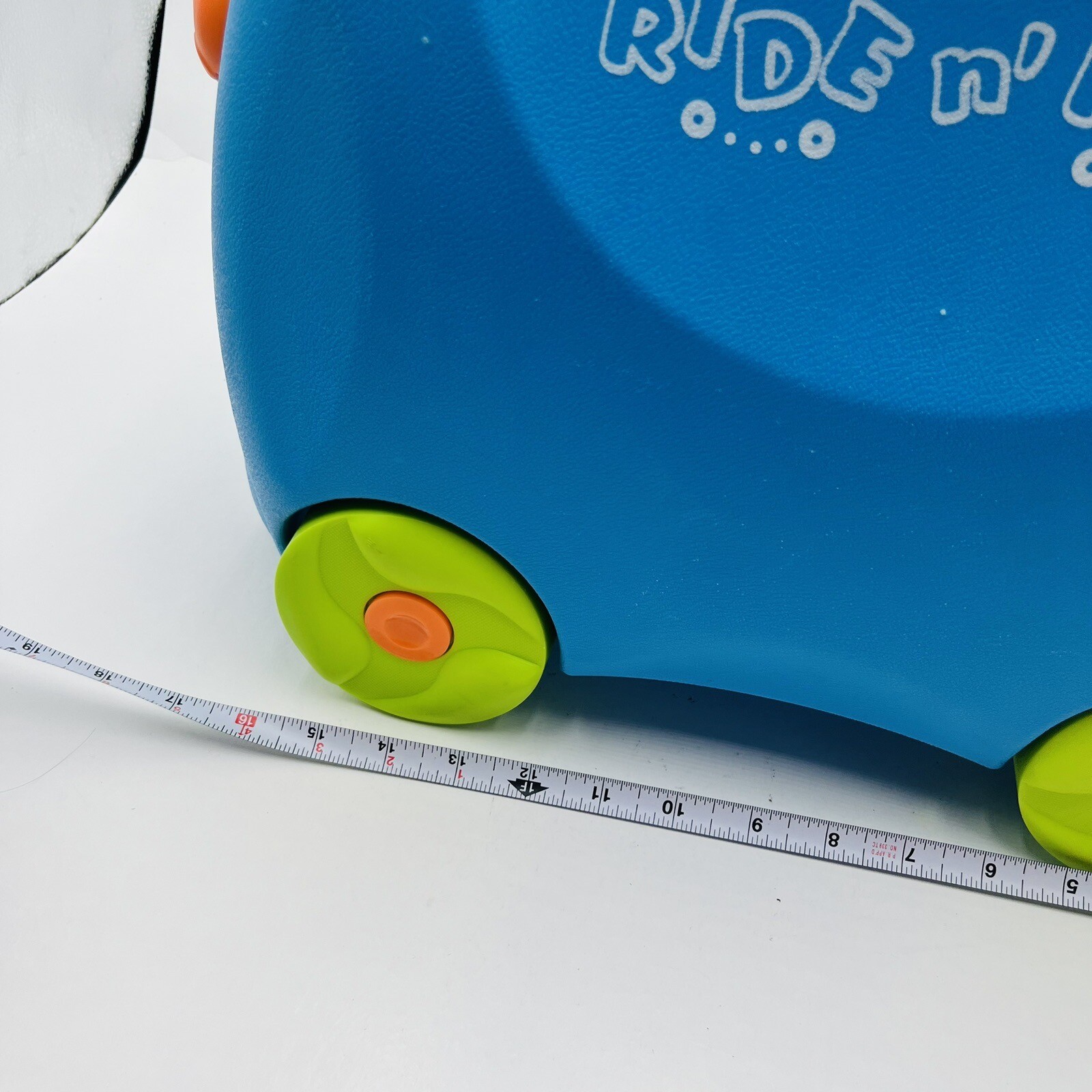 Ride N' Roll Kids Suitcase Blue Kids Rolling Carry On Luggage for Traveling