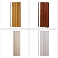 PVC Plastic Folding Door Internal Doors Sliding 7 Panels Magnetic Catch