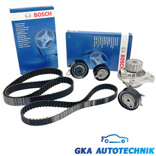 2x BOSCH ZAHNRIEMEN + ROLLENSATZ WASSERPUMPE FÜR VW LT II TRANSPORTER T4 2.5 TDI