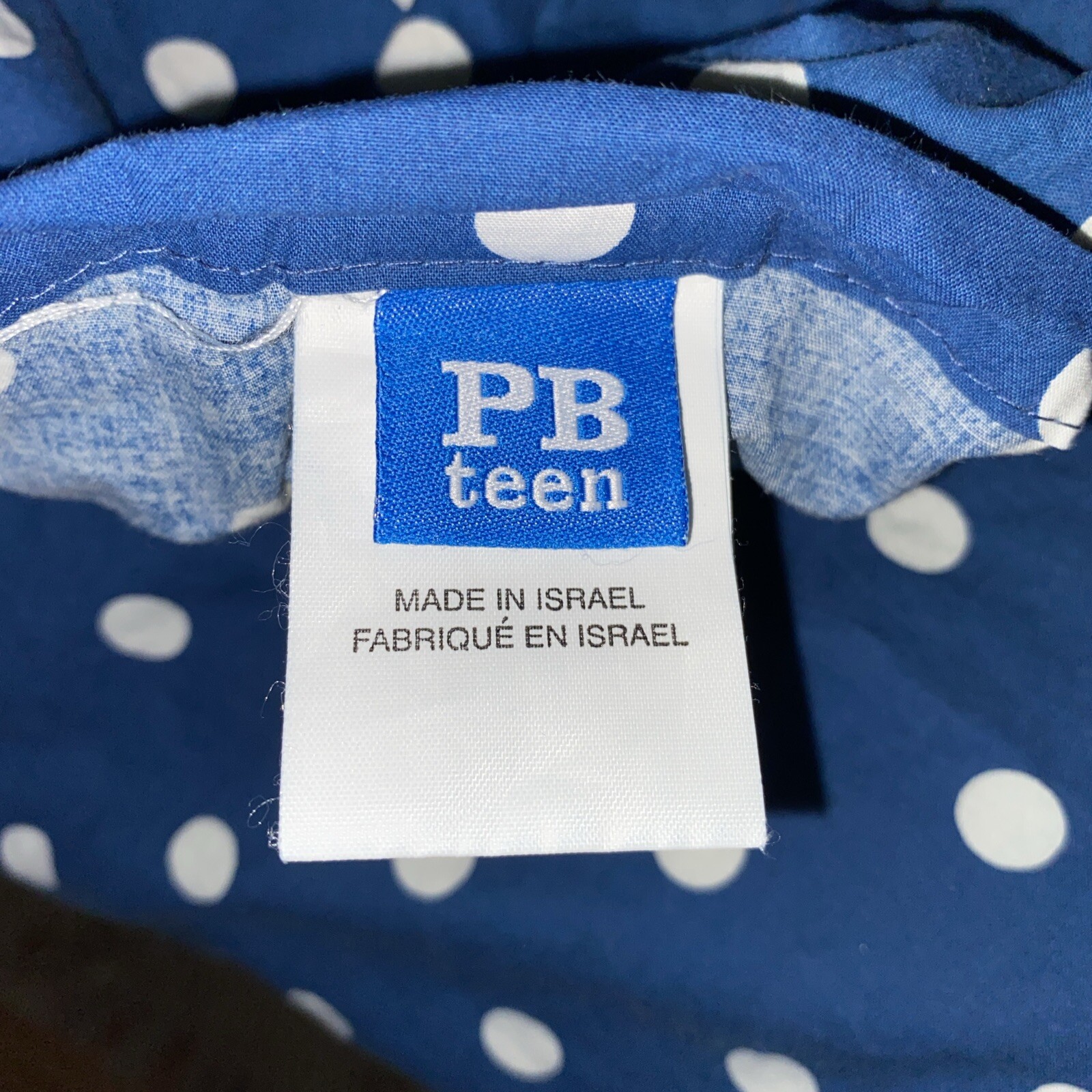 Pottery Barn PB Teen Blue White Dottie Full Queen Duvet w/2 Shams Polka Dot