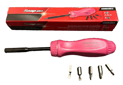 #ad *NEW* Snap on PINK Ratcheting Screwdriver SSDMR4BBCA *PINK PEARL w BLACK SHANK* $97.95