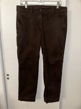 Talbots Women  s Perfect Chino Straight Leg Pants Solid Brown Size 12P EUC