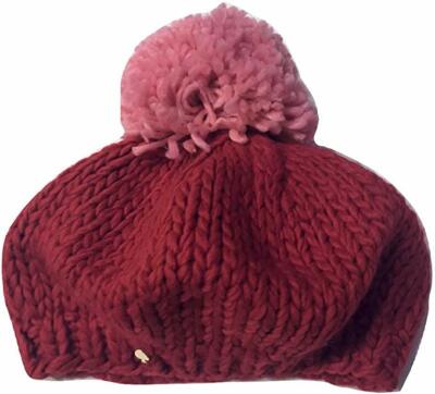 Kate Spade New York Handknit Colorblock Pompom Beret Hat | eBay display picture 1