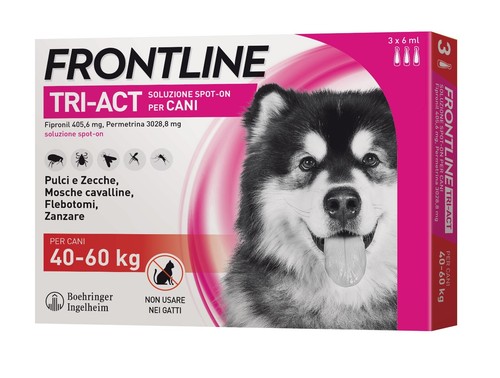 Frontline TRI-ACT 3 pipette per cani  2-5 / 5-10 / 10-20 / 20-40 / 40-60 kg - Foto 5 di 5
