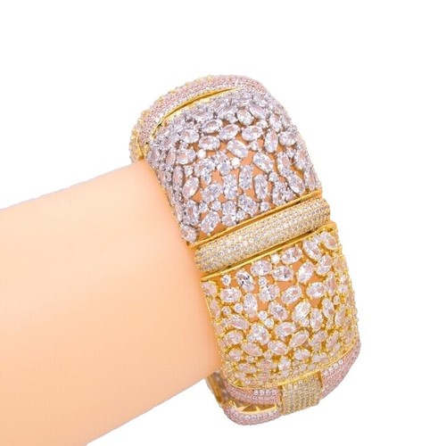 Set Of 3 Womens Quartz Bangle Cuff Watches - Narmi Eikon & Ornate Gold-Tone Narmi cuff watch vintage - Gem main image 2