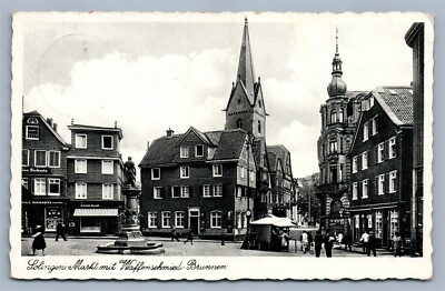BRUNNEN SWITZERLAND LOLINGEN MARKT ANTIQUE POSTCARD 