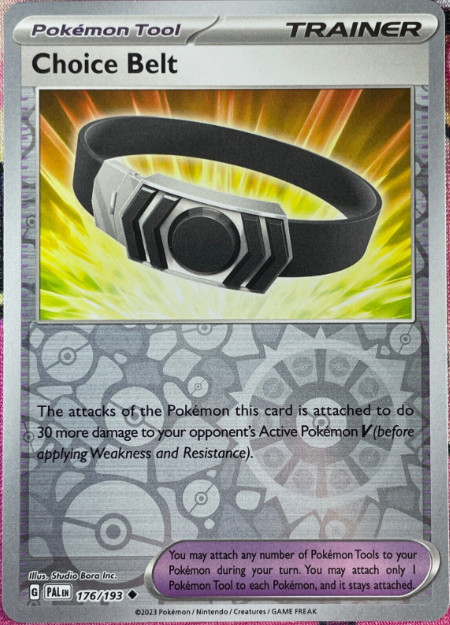 Pokemon -  Choice Belt  - 176 - Reverse Holo - Paldea Evolved - NM/M