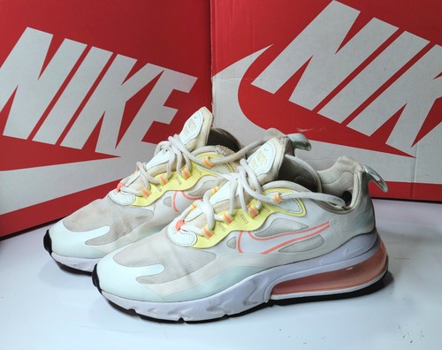 Nike Air Max 270 React Sz 7 Basketball Sneaker White Running Tennis Shoe CV8818