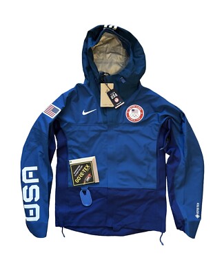 Nike 2022 USA/BEIJING Olympic ACG Gore-Tex Blue Jacket DD8852-492 Women's 2XS