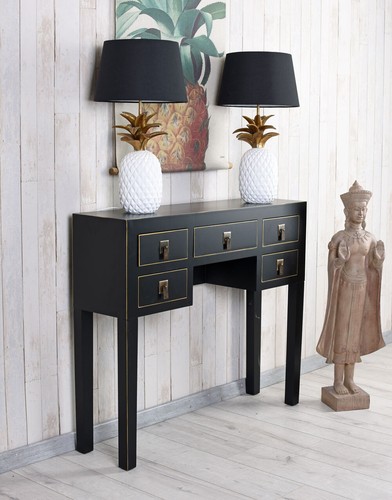 Console Table Side Table Chinoiserie Side Table Jewelry Chest Nightstand - Picture 3 of 6
