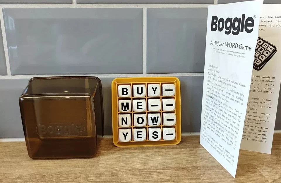 Vintage Boggle,1978 Parker Brothers Games,Great Condition,No Timer(Use A Phone)  - Image 2 of 4