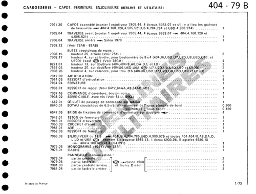 Butée caoutchouc de repos de capot moteur Peugeot 404 Utilitaires/Camionnette - Picture 3 of 3