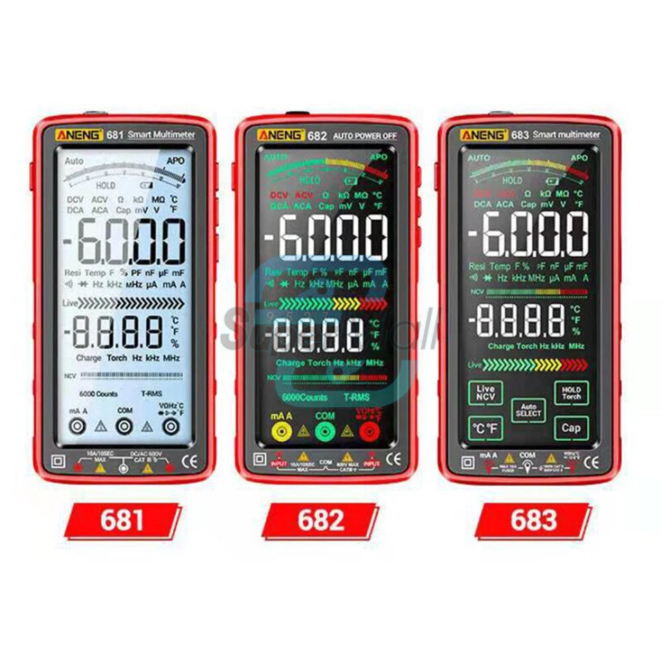 ANENG 683 682 681 Smart Digital Multimeter AC/DC Capacitance Meter Diode Tester - Bild 2 von 4