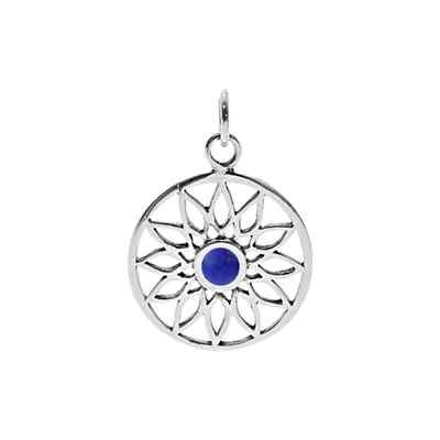 Lapislazuli Sonnenaufgang Anhänger Sterling Silber 925 gepunzt alle Kettenlängen